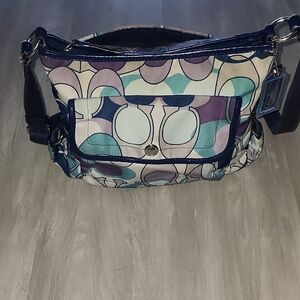 Coach Kyra Daisy Scarf Nylon Signature Crossbody bag